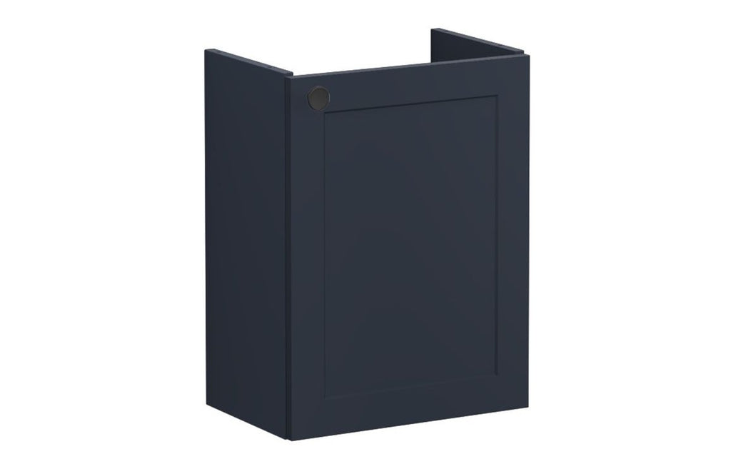 VTFT2344 - VitrA Root Classic 40cm 1 Door Wall Hung Slim Washbasin Unit (RH Hinge) - Matt Dark Blue image