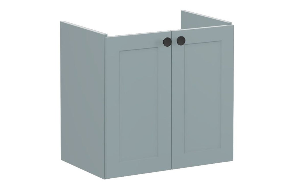 VTFT1726 - VitrA Root Classic 60cm 2 Door Wall Hung Slim Washbasin Unit - Matt Fjord Green image