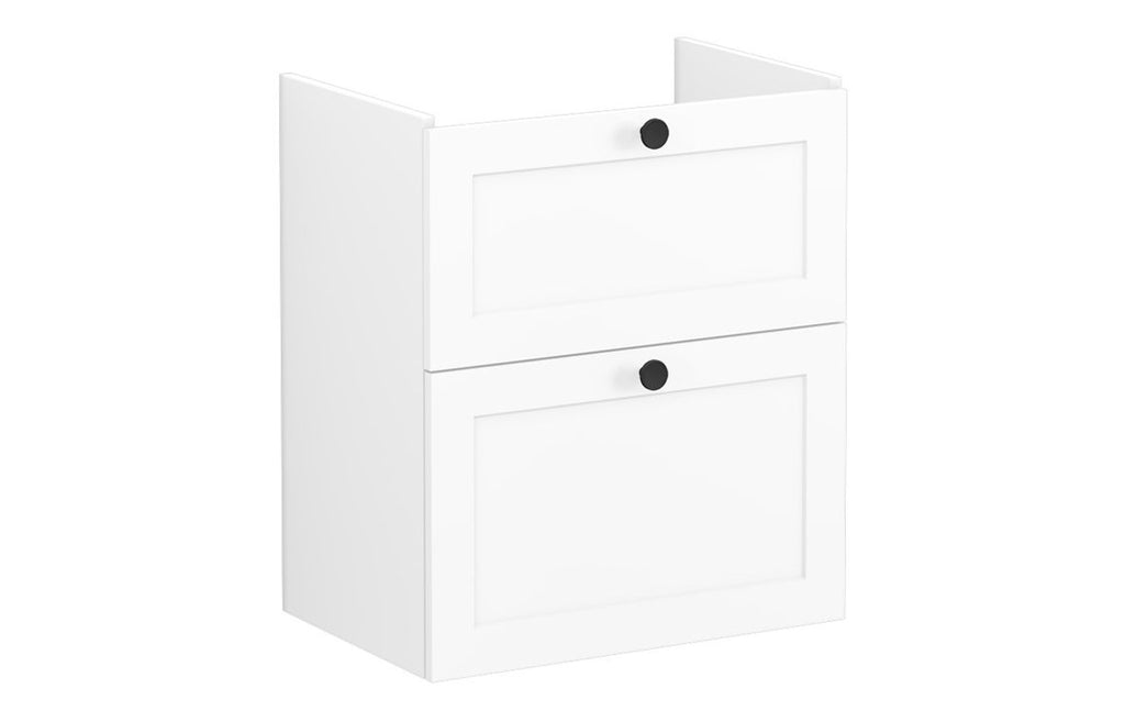VTFT2392 - VitrA Root Classic 60cm 2 Drawer Slim Washbasin Unit - Matt White image