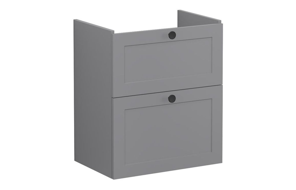 VTFT1510 - VitrA Root Classic 60cm 2 Drawer Slim Washbasin Unit - Matt Grey image