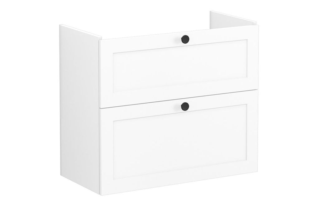 VTFT1512 - VitrA Root Classic 80cm 2 Drawer Slim Washbasin Unit - Matt White image