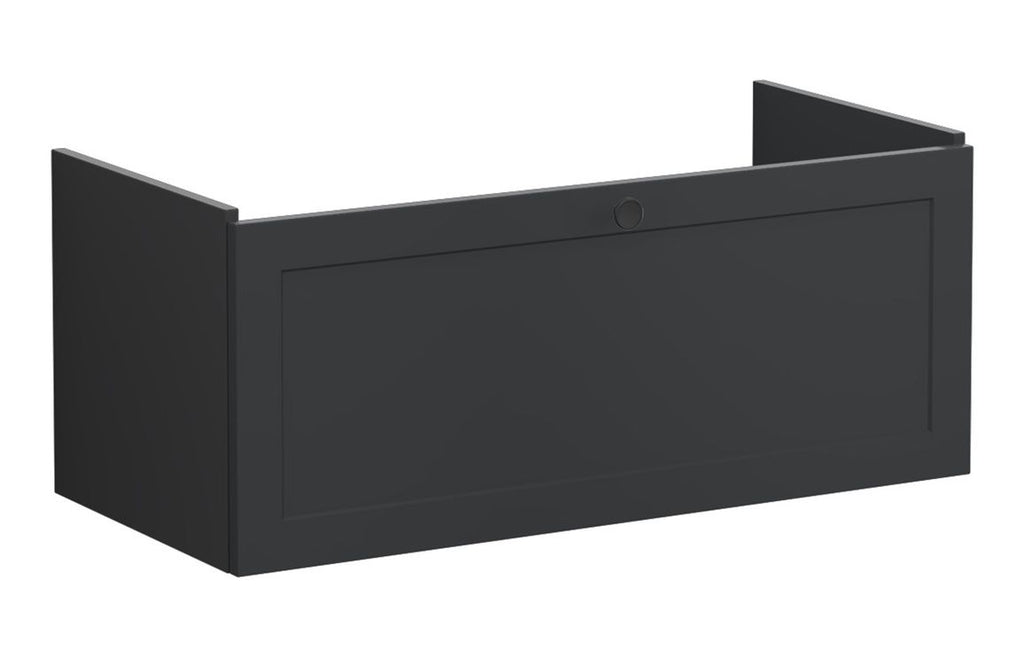 VTFT1820 - VitrA Root Classic 100cm 1 Drawer Slim Washbasin Unit - Matt Graphite image