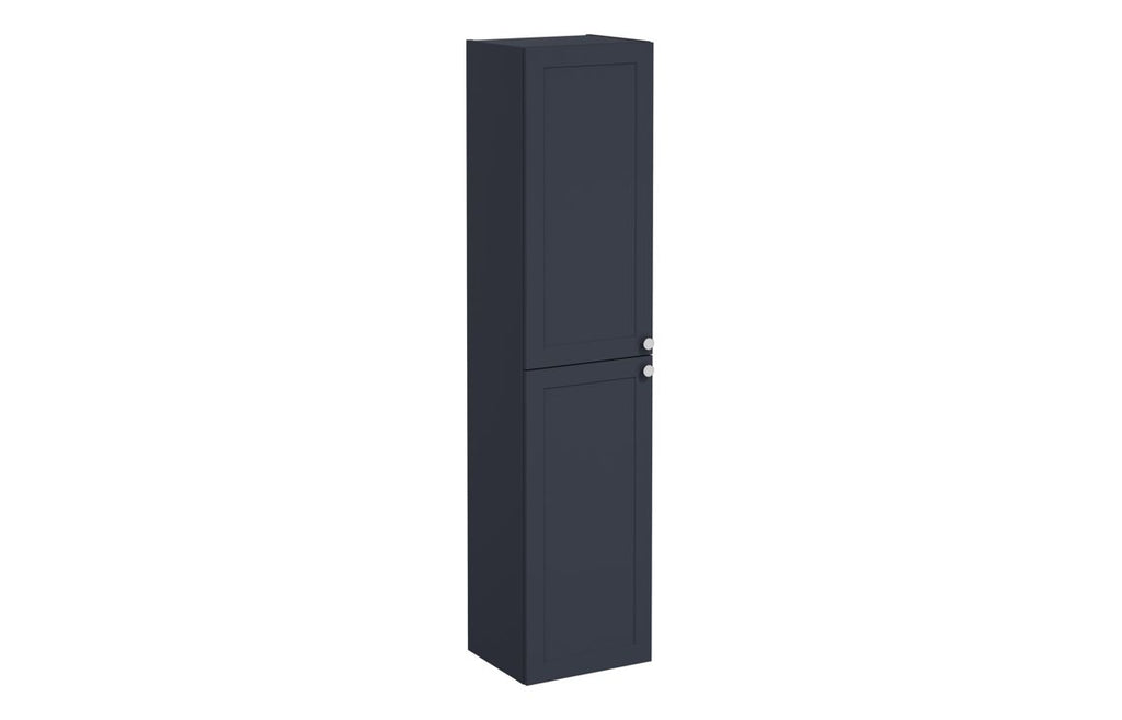 VTFT2380 - VitrA Root Classic 40cm 2 Door Tall Unit (LH Hinge) - Matt Dark Blue image