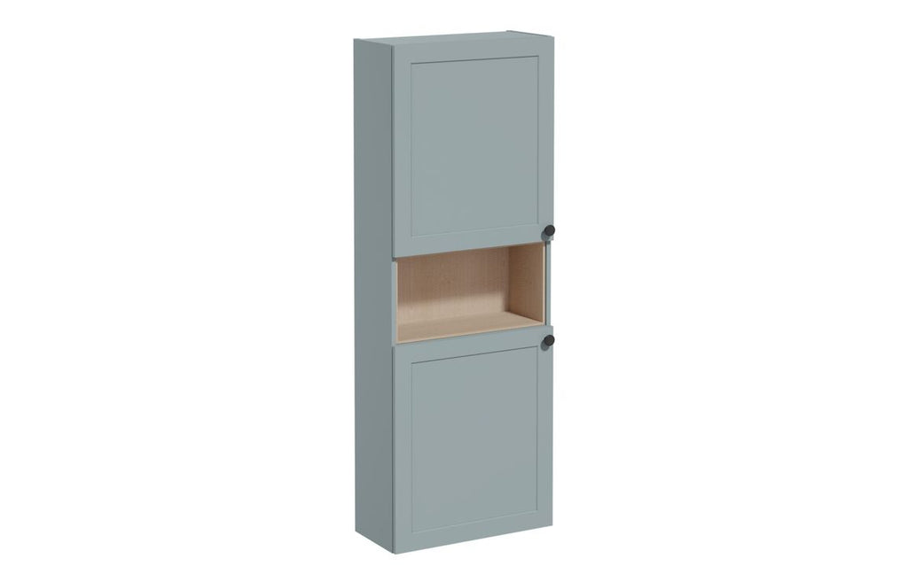 VTFT1708 - VitrA Root Classic 55cm 2 Door Semi-Tall Unit (LH Hinge) - Matt Fjord Green image