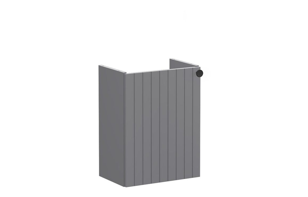 VTFT1546 - VitrA Root Groove 40cm 1 Door Wall Hung Slim Washbasin Unit (LH Hinge) - Matt Grey image