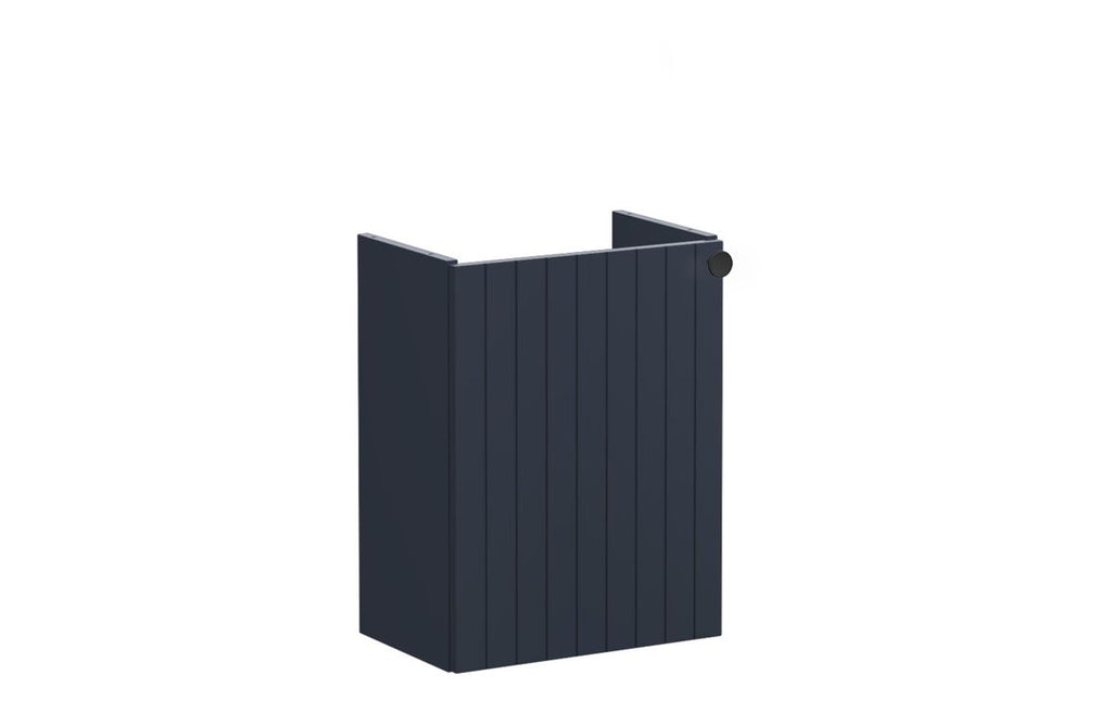 VTFT1586 - VitrA Root Groove 40cm 1 Door Wall Hung Slim Washbasin Unit (LH Hinge) - Matt Dark Blue image