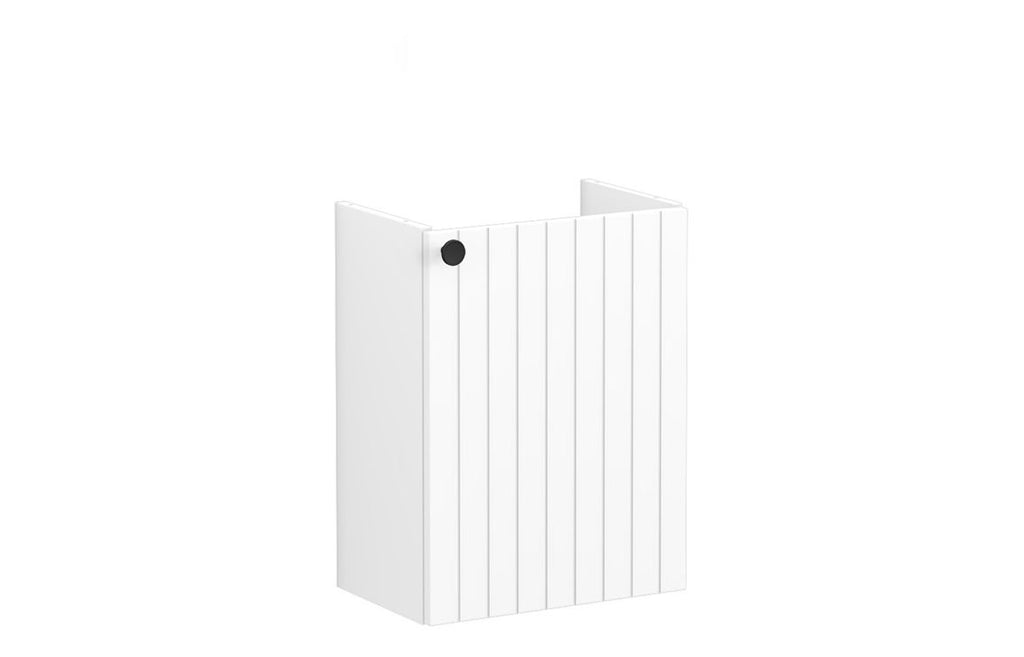 VTFT1552 - VitrA Root Groove 40cm 1 Door Wall Hung Slim Washbasin Unit (RH Hinge) - Matt White image