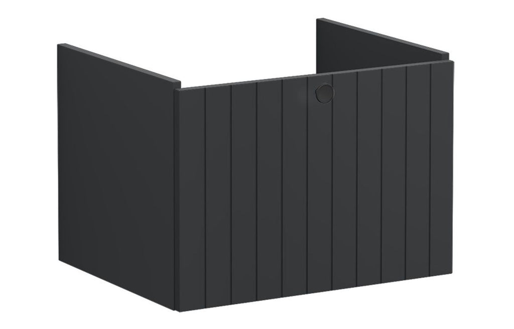 VTFT2112 - VitrA Root Groove 60cm 1 Drawer Washbasin Unit - Matt Graphite image