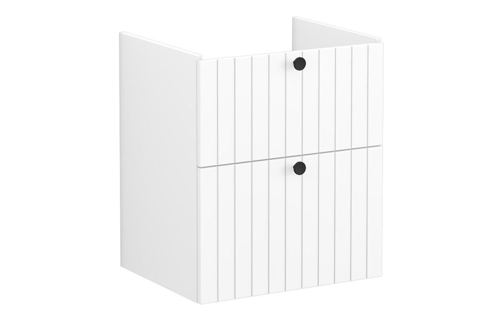 VTFT1534 - VitrA Root Groove 60cm 2 Drawer Washbasin Unit - Matt White image