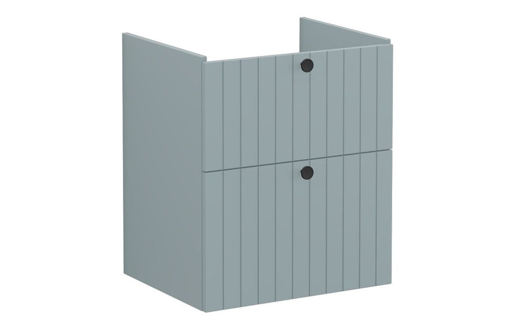 VTFT1626 - VitrA Root Groove 60cm 2 Drawer Washbasin Unit - Matt Fjord Green image