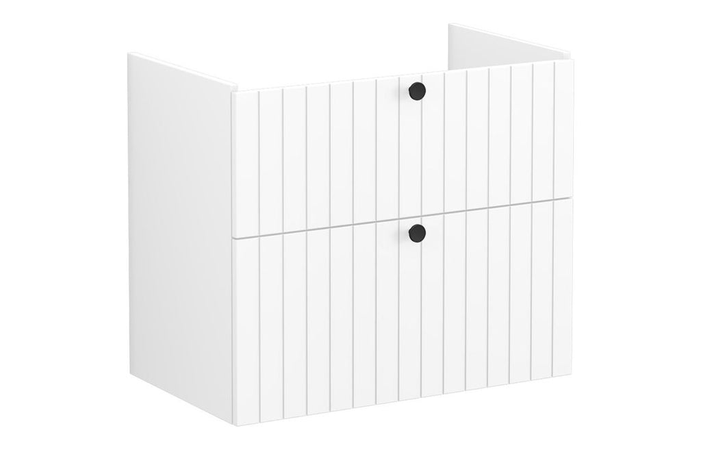 VTFT2372 - VitrA Root Groove 80cm 2 Drawer Washbasin Unit - Matt White image