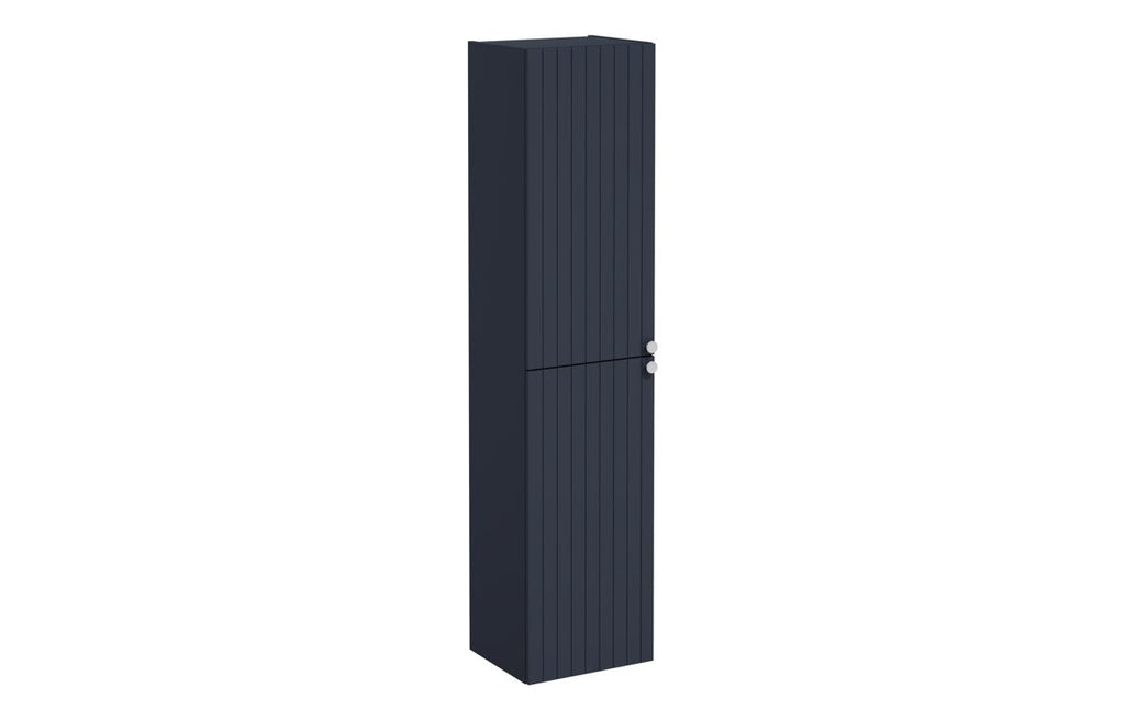 VTFT2374 - VitrA Root Groove 40cm 2 Door Tall Unit (LH Hinge) - Matt Dark Blue image