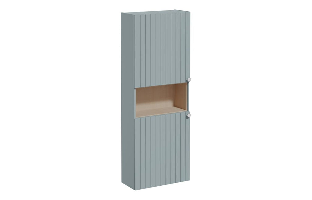 VTFT2212 - VitrA Root Groove 55cm 2 Door Semi-Tall Unit (LH Hinge) - Matt Fjord Green image