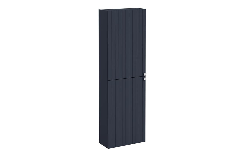 VTFT1614 - VitrA Root Groove 55cm 2 Door Slim Tall Unit (LH Hinge) - Matt Dark Blue image