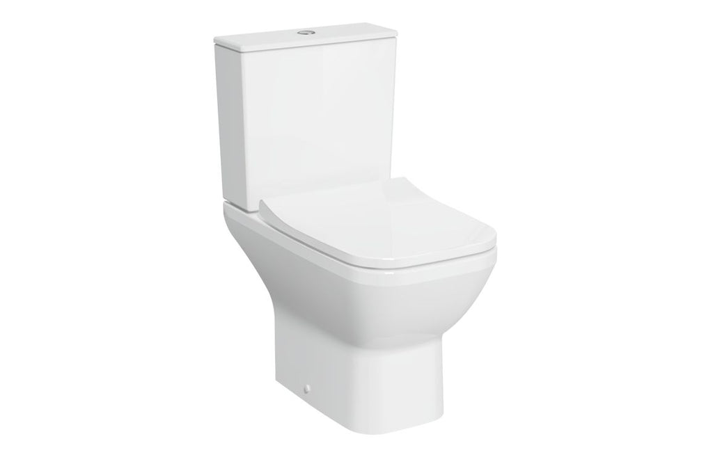 VTPP0152 - VitrA Integra Square Rimless Open Back Close Coupled Pan Only - White image