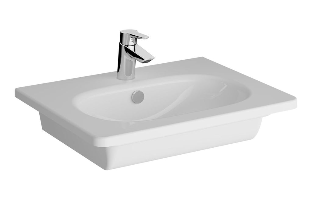 VTPB1010 - VitrA Zentrum 600x460mm 1TH Vanity Basin w/Overflow - White image