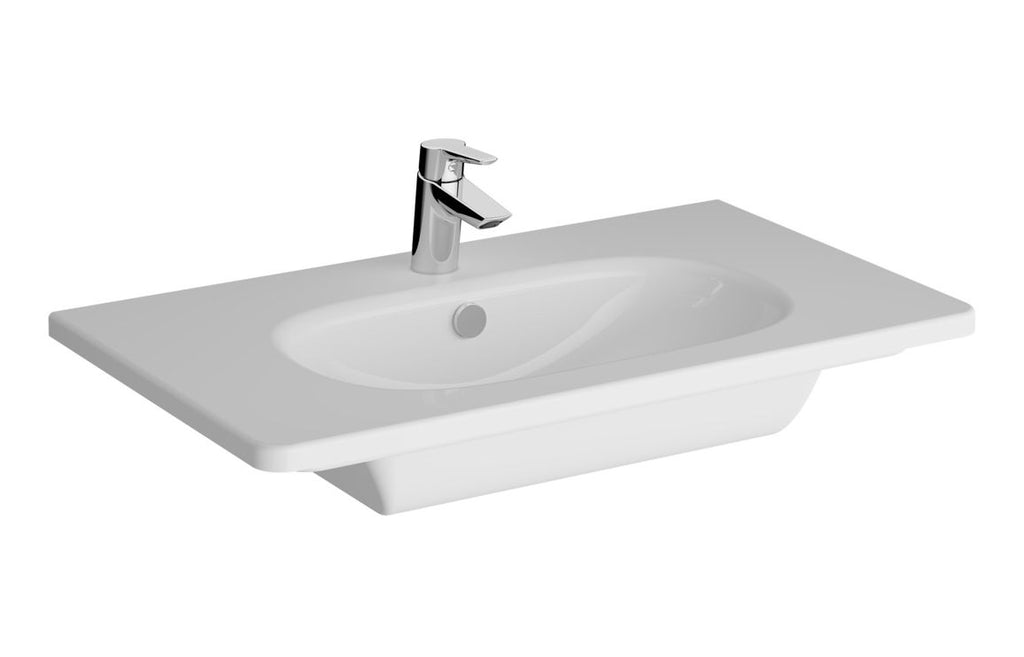 VTPB1006 - VitrA Zentrum 805x470mm 1TH Vanity Basin w/Overflow - White image