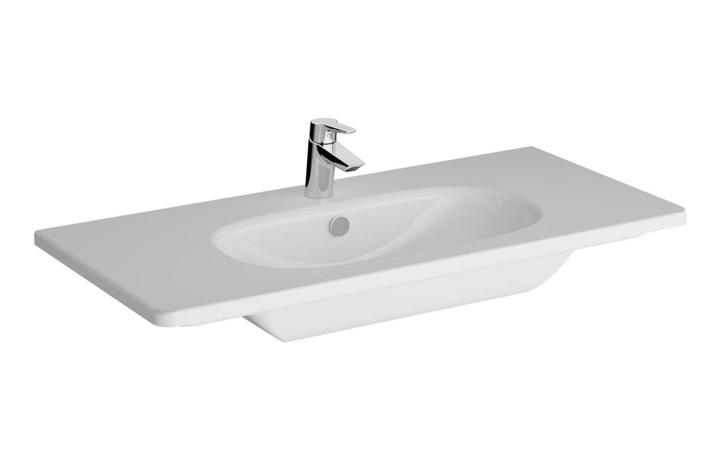 VTPB1004 - VitrA Zentrum 1005x470mm 1TH Vanity Basin w/Overflow - White image