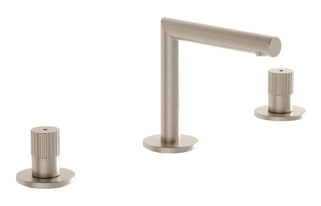 VTTS3040 - VitrA Origin 3-Hole Basin Mixer - Brushed Nickel image