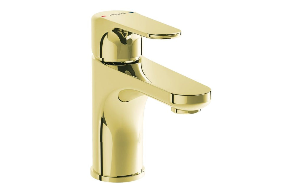 VTTS1428 - VitrA Root Round Compact Basin Mixer - Soft Gold image