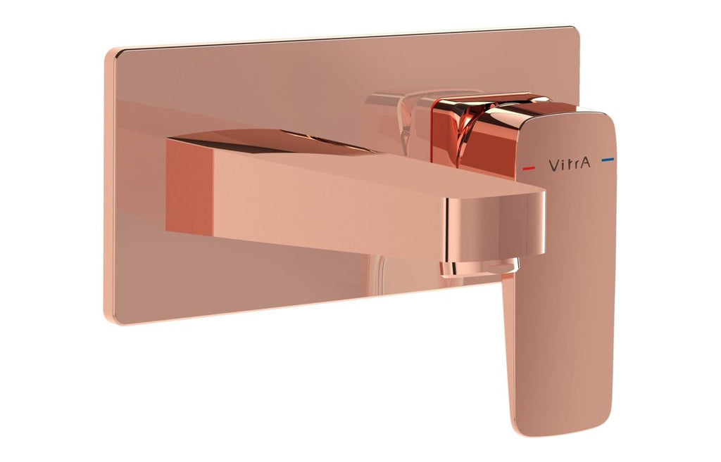 VTTS1334 - VitrA Root Square Wall Mounted Basin Mixer - Soft Copper image