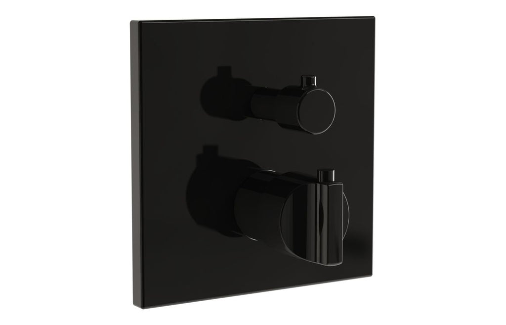 VTCM0340 - VitrA Suit Integrated Thermostatic Bath/Shower Mixer - Gloss Black image
