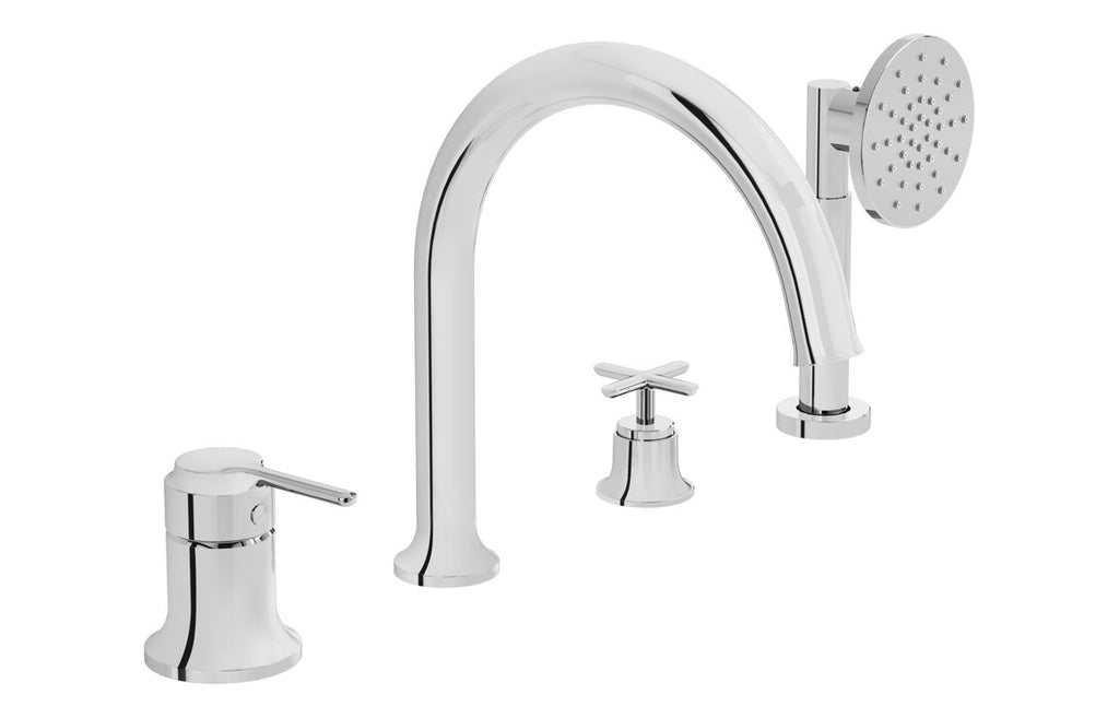 VTTB4002 - VitrA Origin Classic 4-Hole Bath/Shower Mixer - Chrome image
