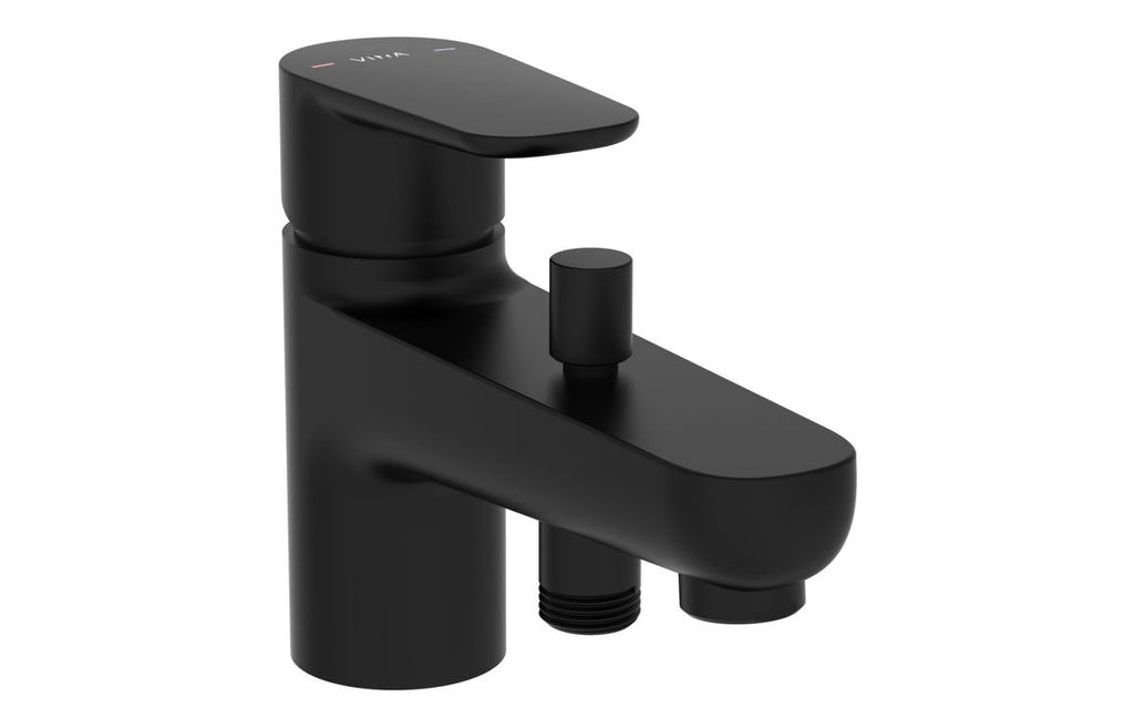 VTTB1006 - VitrA Flow Soft Monohole Bath/Shower Mixer - Matt Black image
