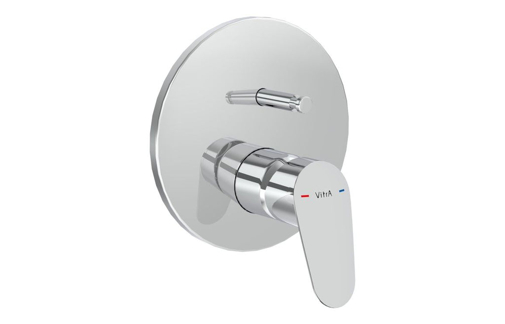 VTCM0138 - VitrA Flow Round Wall Mounted Bath Mixer Valve - Chrome image