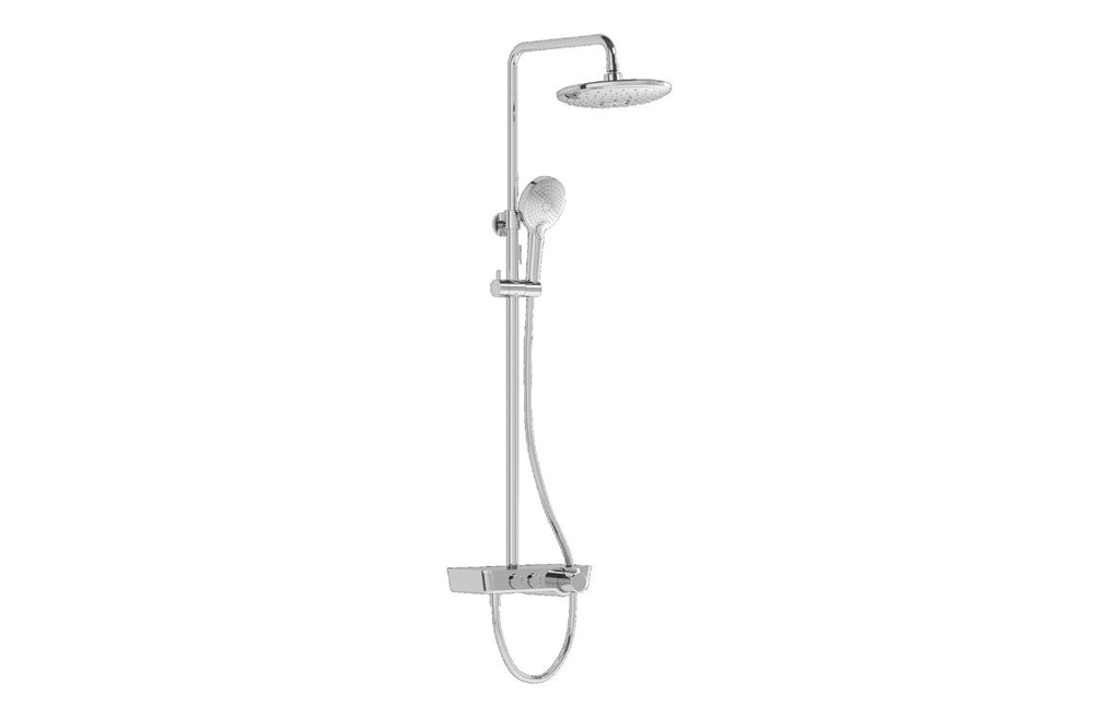 VTCM0220 - VitrA Aquaheat Charm 240 Shower Set w/2-Function Overhead & Shelf - Chrome image