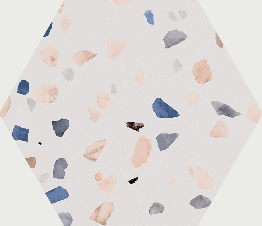 HTS0121 - Lorie 290mm x 258mm x 9.5mm Multi Matt Hexagon image