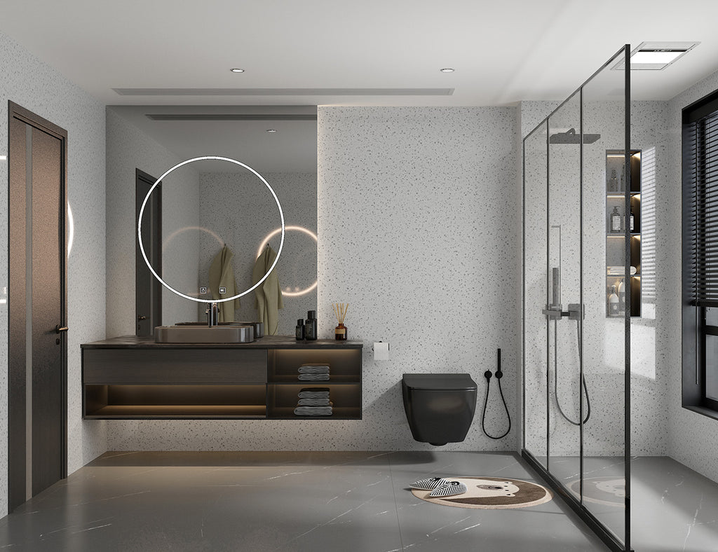 4010042010 - Neptune 1000mm x 2400mm Heavy Duty Super Matt Panel - Matt Terrazzo Stone image