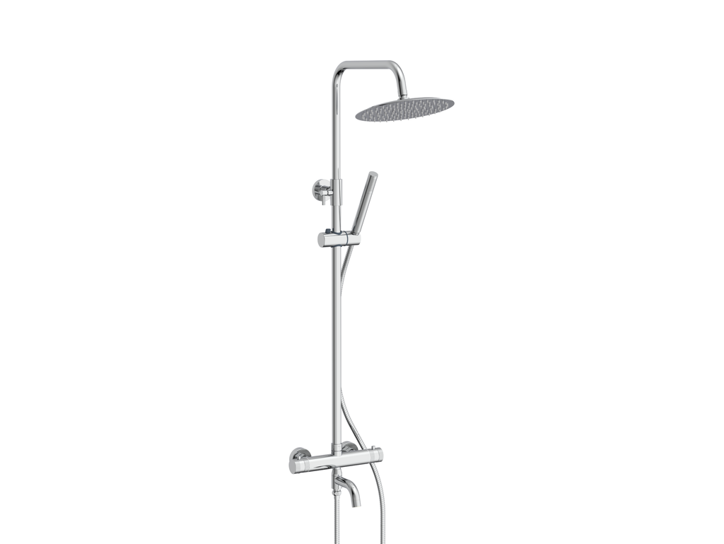 FR-2519 - Forge Collection Romero Round Bath Filler Shower Chrome image