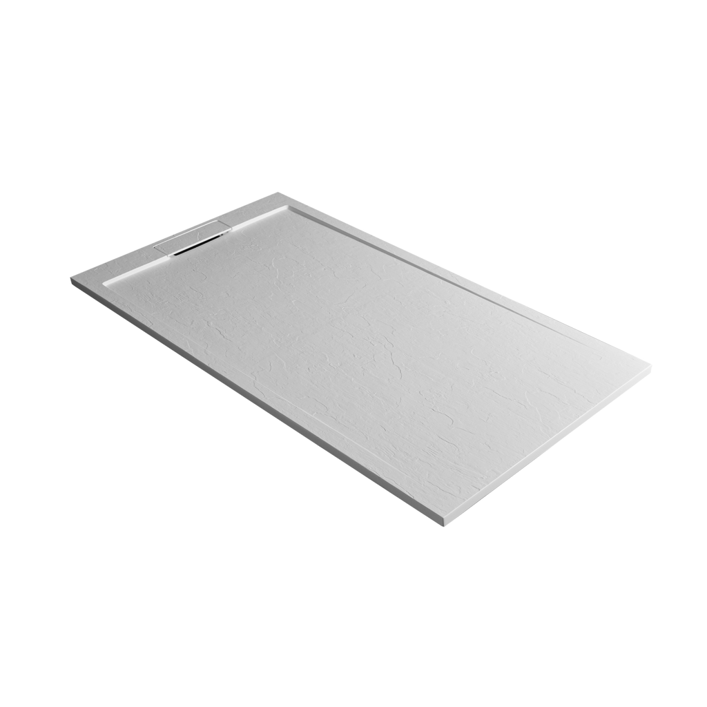 FR-2479 - Forge Collection 1600x900mm Rec 30mm Slate Shower Tray - White image