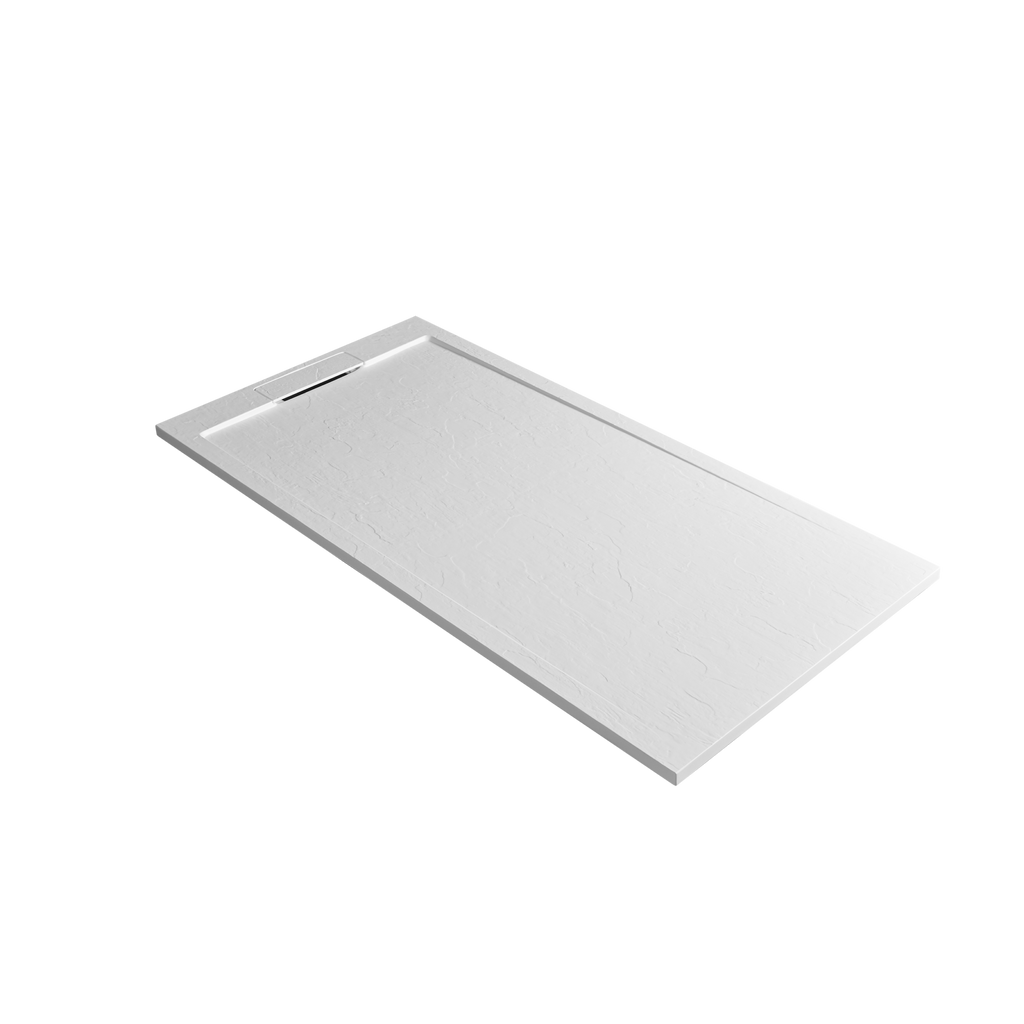 FR-2480 - Forge Collection 1700x700mm Rec 30mm Slate Shower Tray - White image