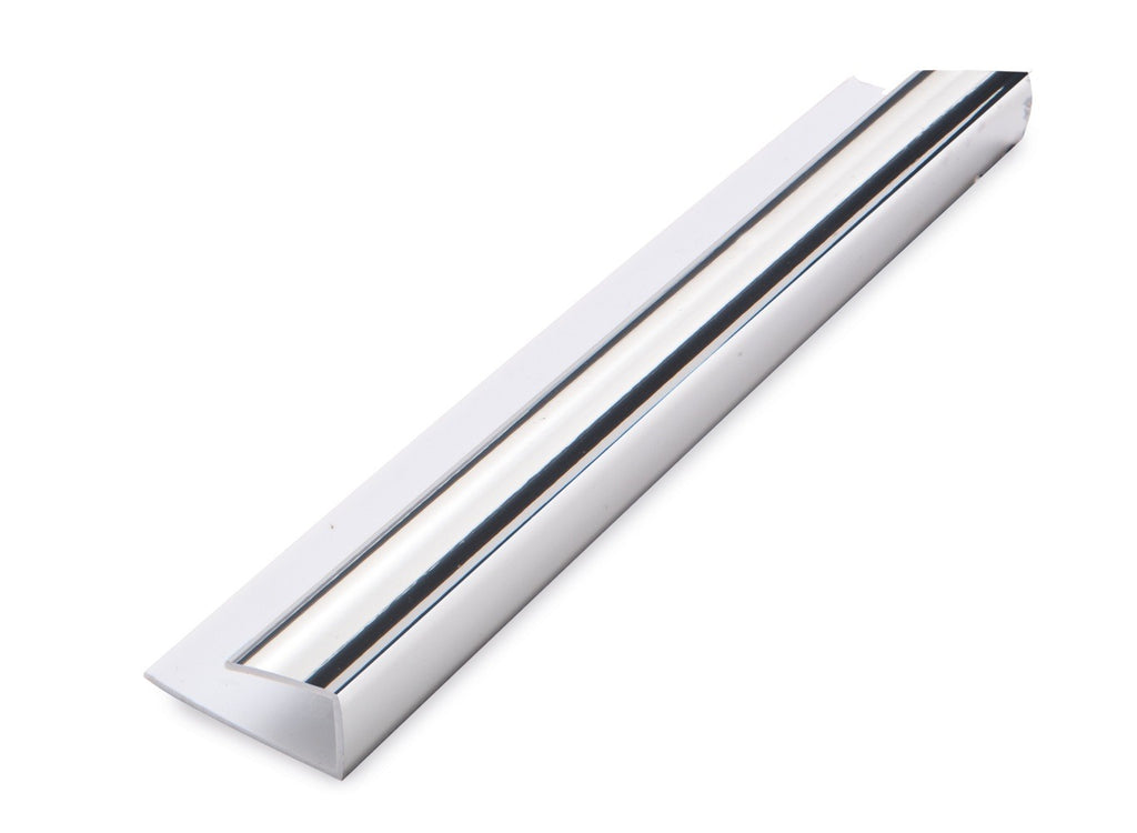 4010060375 - Neptune 2700mm x 30mm x 12mm PVC Trim for 10mm Panels - 1 Part Edge Trim - Chrome image