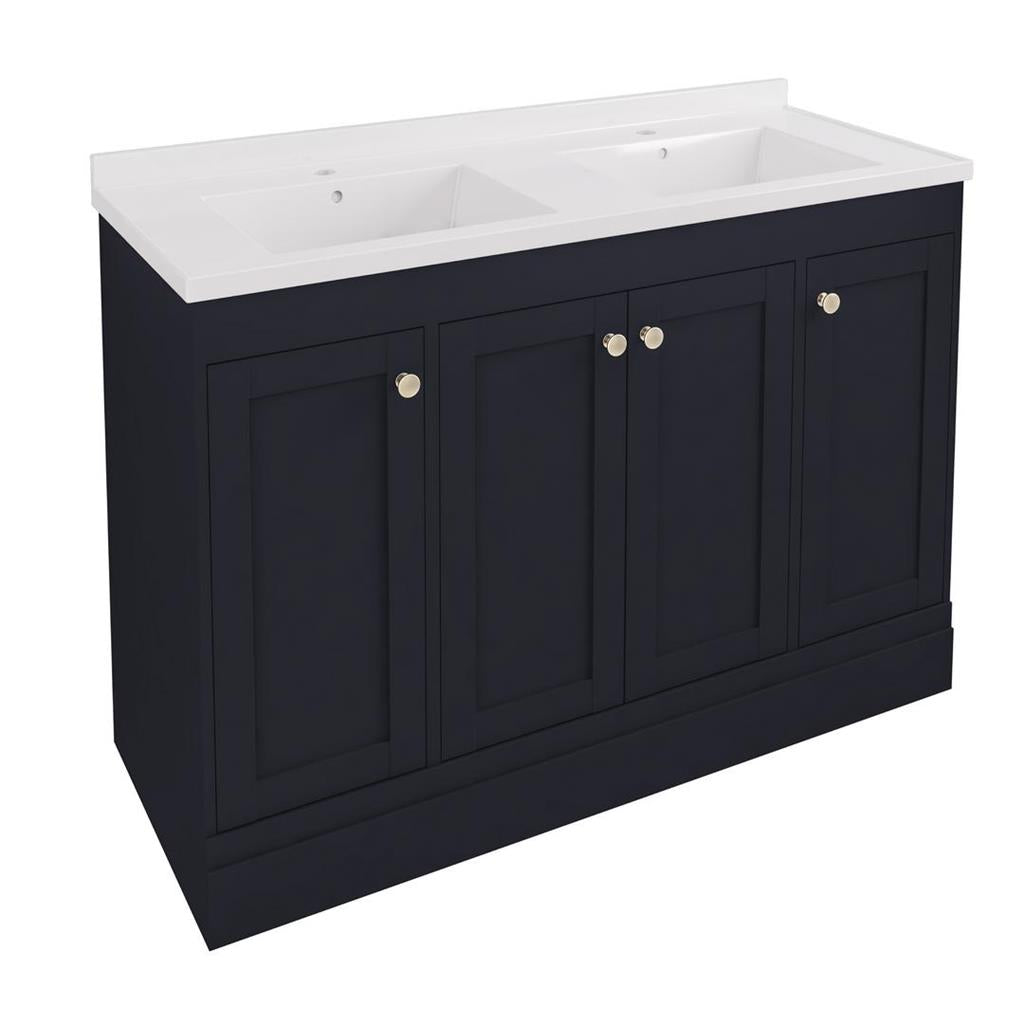 36.2052-Hardwick Straight 1200mm Double Bowl Floorstanding Vanity Unit image