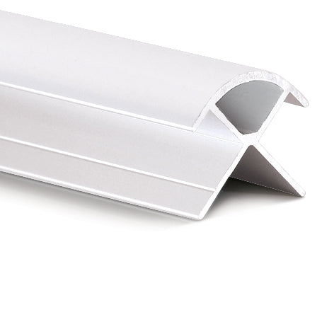 4010060498 - Neptune 2400mm x 32mm x 32mm Aluminium Trim for 10mm Panels - External Corner - White image