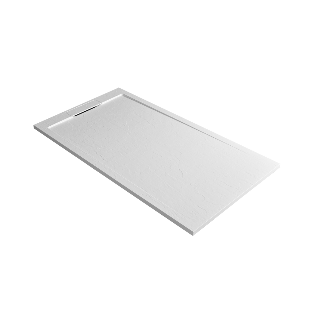 FR-2481 - Forge Collection 1700x800mm Rec 30mm Slate Shower Tray - White image