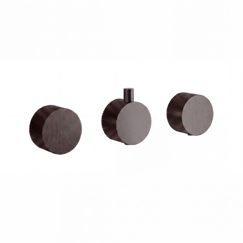 FR-2517 - Forge Collection Fluted Knurled Handles (1 Thermo 2 Flow) - Gunmetal image