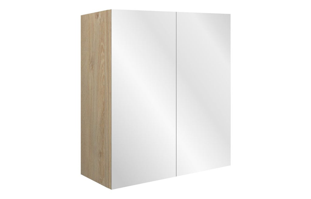 HOTT110707 - Elation 600mm Mirrored Wall Unit - Matt Stone (Oak Cab) image