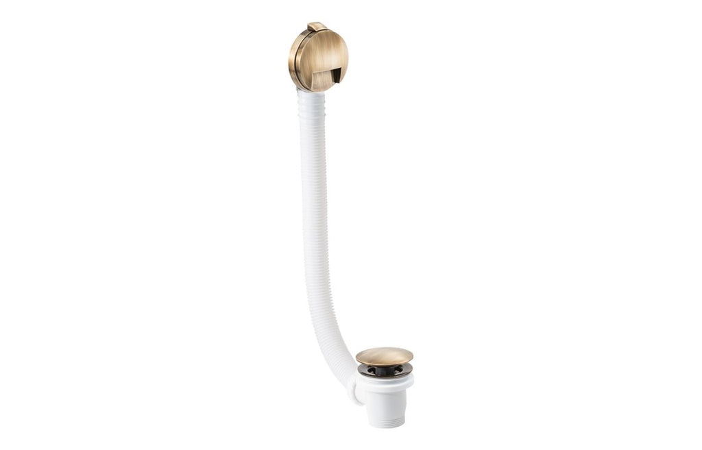 AB27222 - Abode Euphoria Bath Overflow Filler & Clicker Waste - Antique Brass image