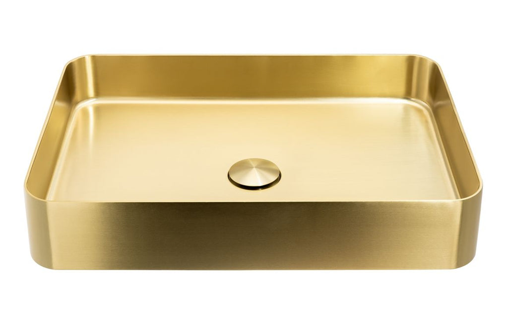 ABB1003 - Abode Iox 500x350mm Tablet Steel Basin - PVD Brass image