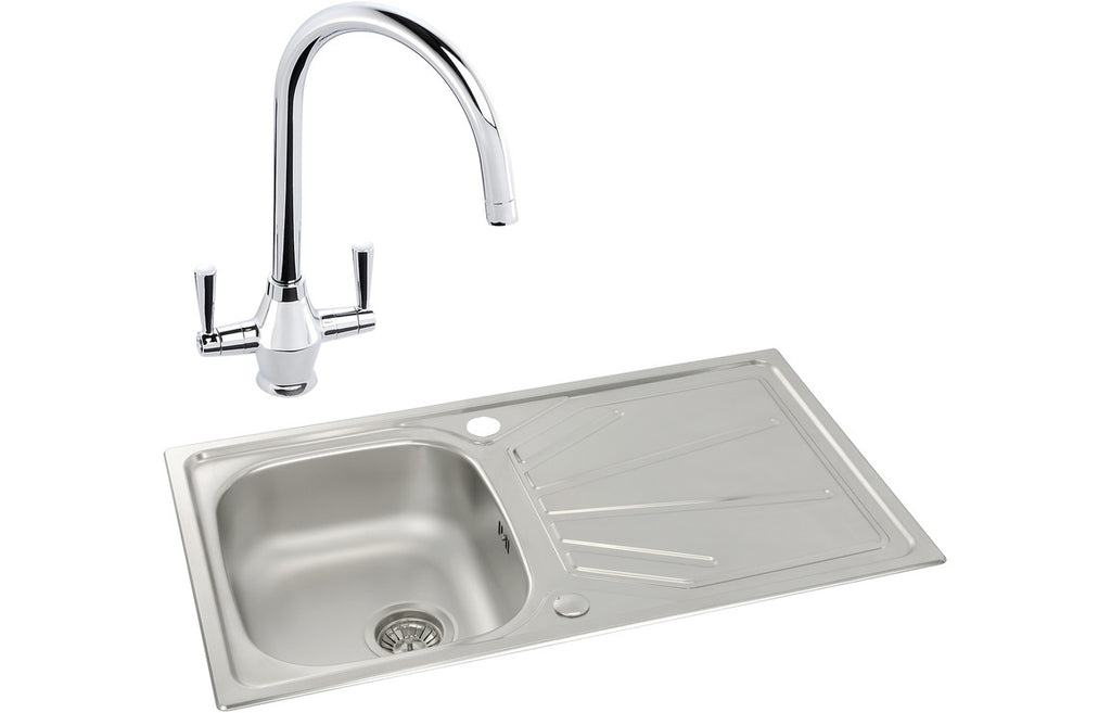 ABDP0003 - Abode Trydent 1B Inset St/Steel Sink & Astral Tap Pack image