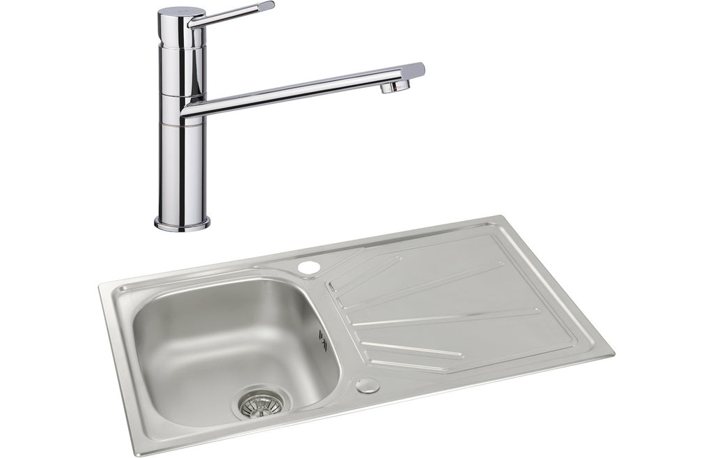ABDP0006 - Abode Trydent 1B Inset St/Steel Sink & Specto Tap Pack image