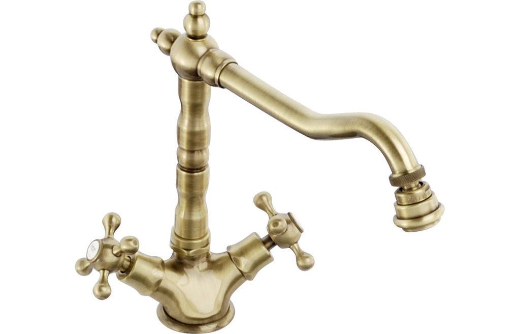 AT1043 - Abode Melford Monobloc Mixer Tap - Antique Brass image