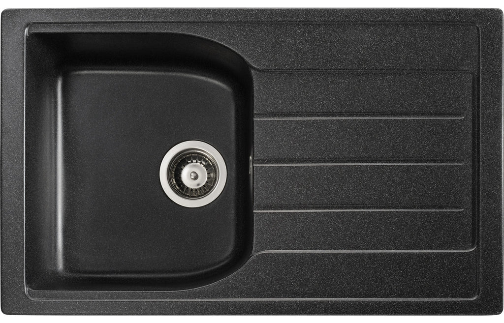 AW3112 - Abode Oriel 1B & Drainer Granite Inset Sink - Black image