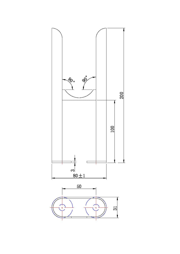 FR-778 - Forge Collection 2 Column Radiator Insertable Feet (pair) Raw Metal image