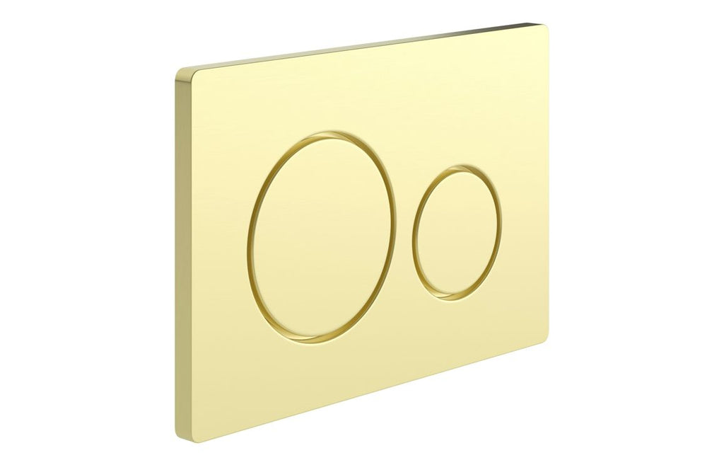 HOTT109022 - Round Push Button Flushplate - Brushed Brass image