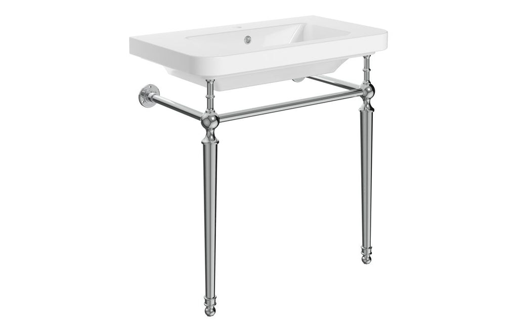 HOTT116020 - Cedar 810mm 1TH Console Basin with Washstand - Chrome image